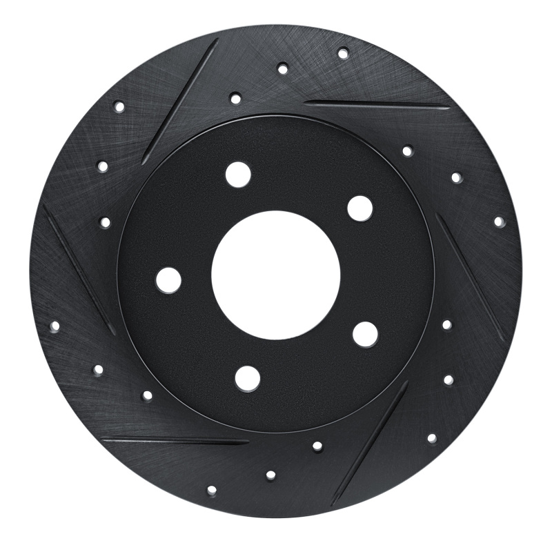 Nissan ALTIMA Brake Rotor (1) - Rear Left - R1 Concepts - Drilled & Slotted - Black - `19-`25